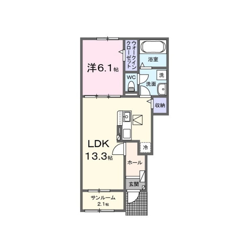 間取図 ヒカルサ水戸石川ノース