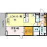 プア メリア 1LDKの間取り