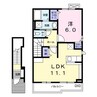 プラシード 1LDKの間取り