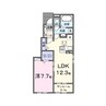 ヒカルサ水戸石川サウス 1LDKの間取り
