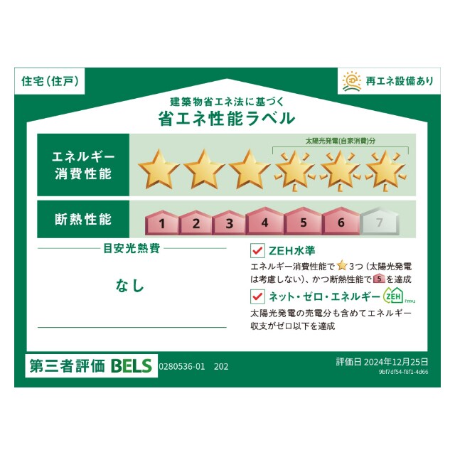省エネ性能ラベル ヒカルサ水戸石川サウス