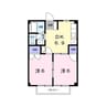 フジハイム 2DKの間取り
