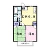 フジハイム 2DKの間取り