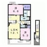アワーズ 2LDKの間取り
