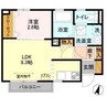 セゾン　セツ 1LDKの間取り