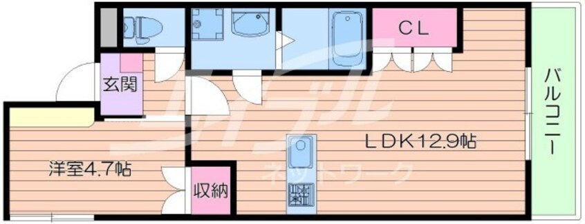 間取図 ハルコート箕面