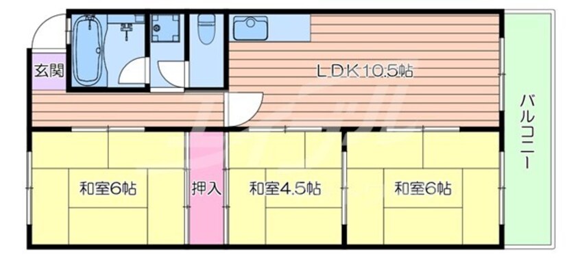 間取図 箕面パークヴィラ東棟