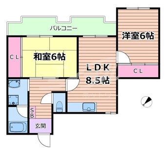 間取図 ベルフォーレ永楽荘