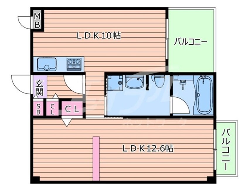 間取図 PHOENIX緑地公園