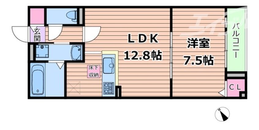 間取図 西豊川町アパート-2