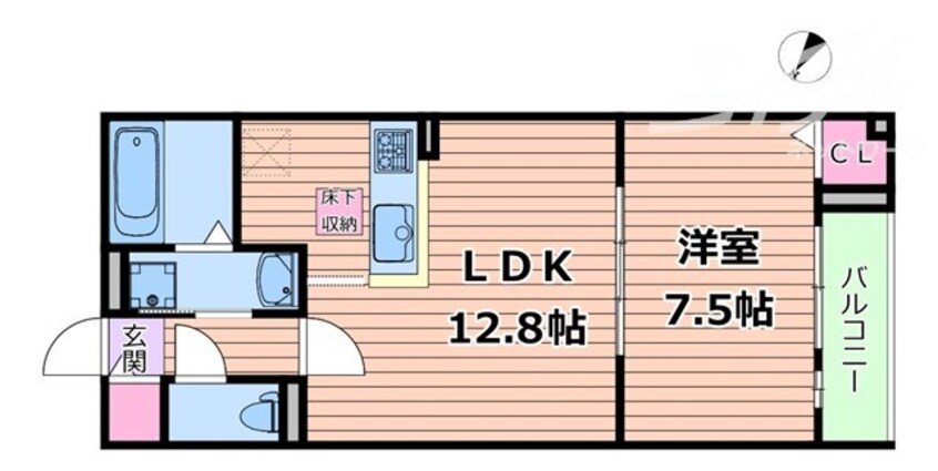 間取図 西豊川町アパート-2