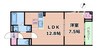 西豊川町アパート-2 1LDKの間取り