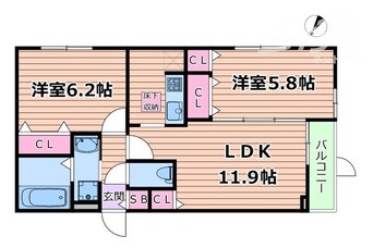 間取図 西豊川町アパート-2