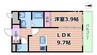 阪急箕面線/牧落駅 徒歩11分 2階 築8年 1LDKの間取り