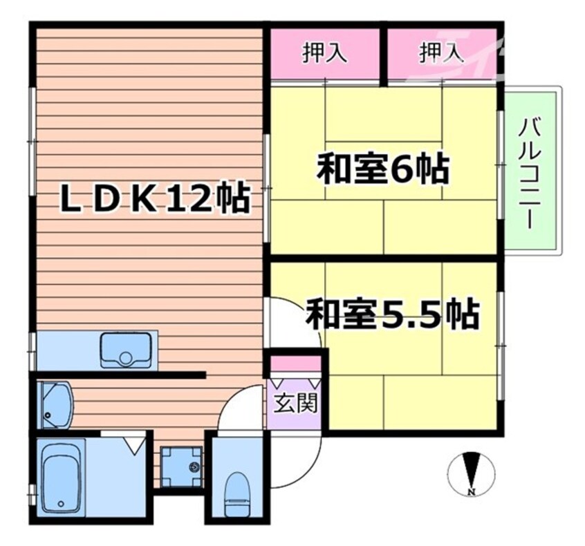 間取図 ウエストハイツB棟