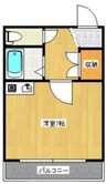 高徳線/昭和町駅 徒歩19分 4階 築29年 1Rの間取り