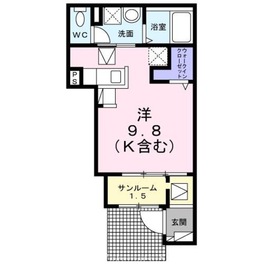 間取図 シエロガーデン観音寺　Ｄ