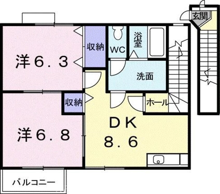 間取図 サイドヒル　Ｂ