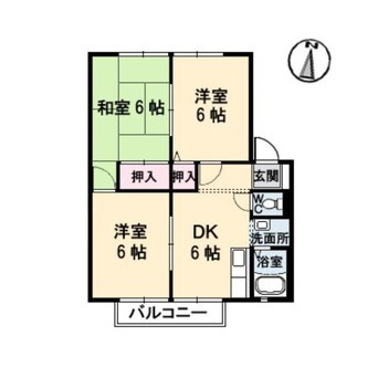 間取図 グリーンヒルズ泉川　Ｄ棟