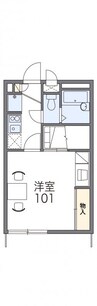 予讃線・内子線/鬼無駅 徒歩16分 1階 築22年 1Kの間取り