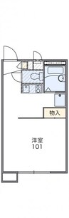 高徳線/木太町駅 徒歩12分 2階 築24年 1Kの間取り