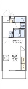 レオパレスラルマン　福岡町 1Kの間取り