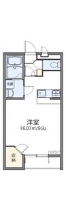 レオパレスあいれすと田村 1Kの間取り