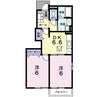 高徳線/屋島駅 徒歩18分 1階 築17年 2DKの間取り