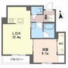 ヴォワレ エ フルール新北町 1LDKの間取り