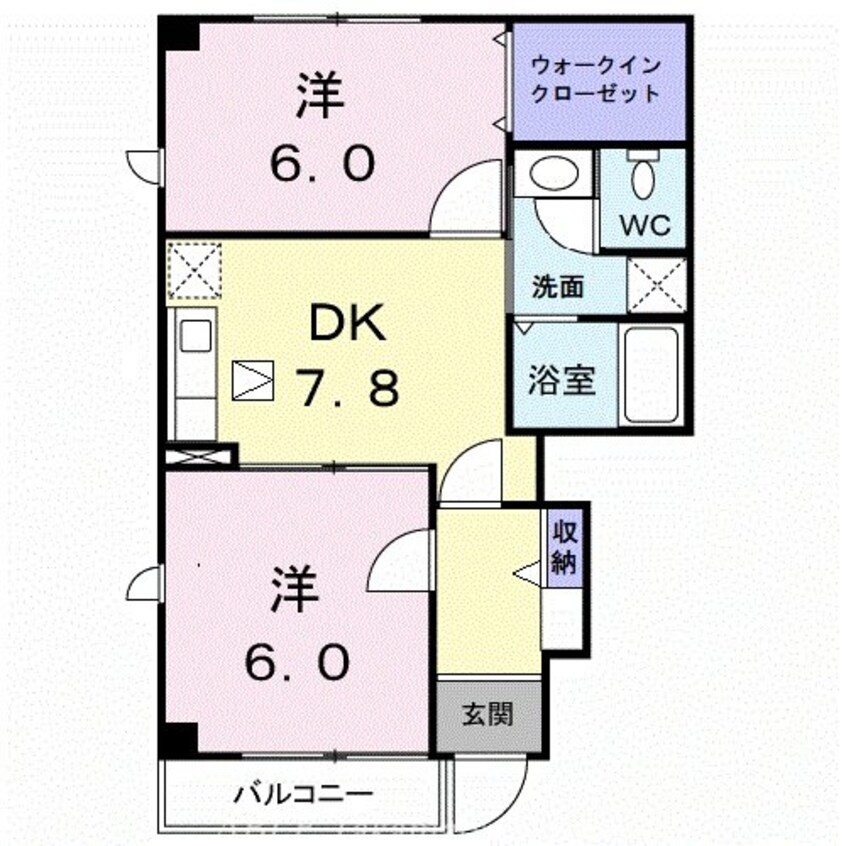 間取図 アロッジオＫ３　Ｂ