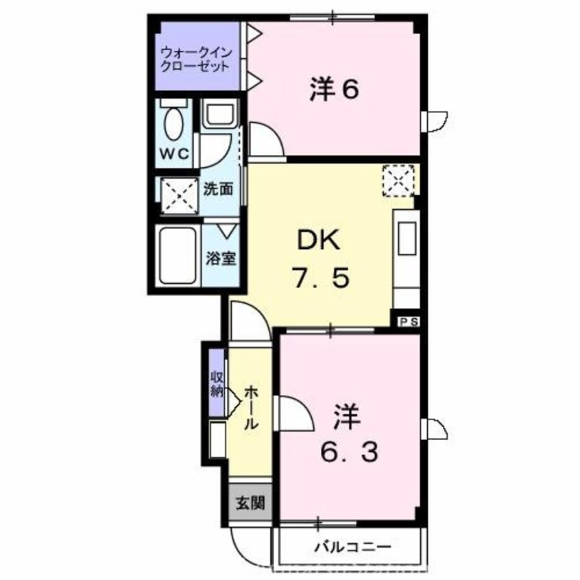 間取図 アロッジオＫ３　Ｂ