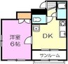 高徳線/昭和町駅 徒歩10分 1階 築35年 1DKの間取り