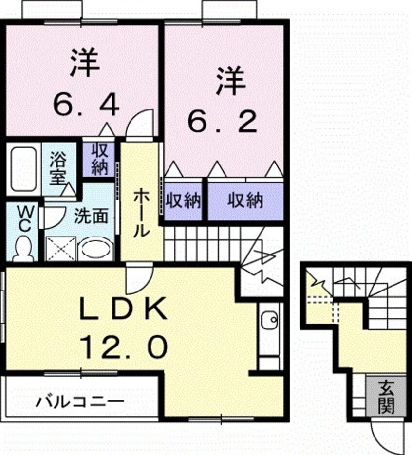 間取図 パークサイド大道Ｂ