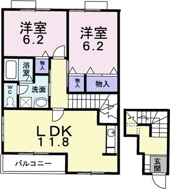 間取図 ル・シエル　Ｄ