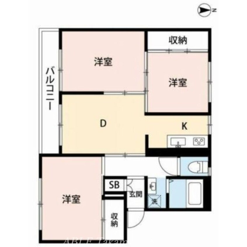 間取図 ヴィラナリー屋島Ⅱ7号棟