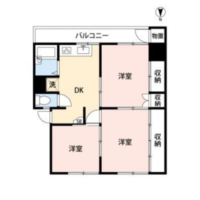 間取図 ヴィラナリー屋島Ⅱ5号棟