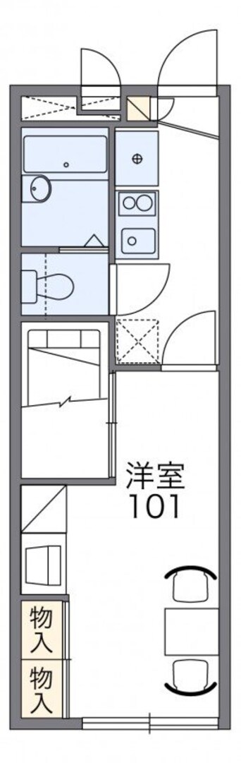 間取図 レオパレスマンダリアンコート藤井