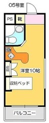 高松琴平電気鉄道<ことでん志度線>/今橋駅 徒歩6分 3階 築34年 1Rの間取り