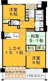 高徳線/昭和町駅 徒歩12分 6階 築14年 3LDKの間取り