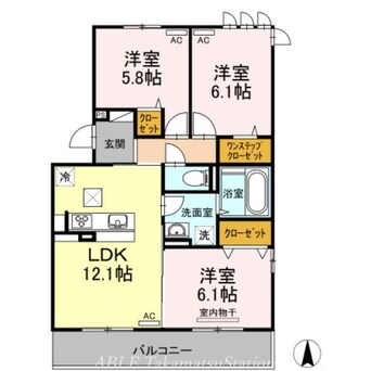 間取図 メゾン勝賀　A棟