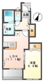 土讃線/金蔵寺駅 徒歩6分 1階 築6年 1LDKの間取り