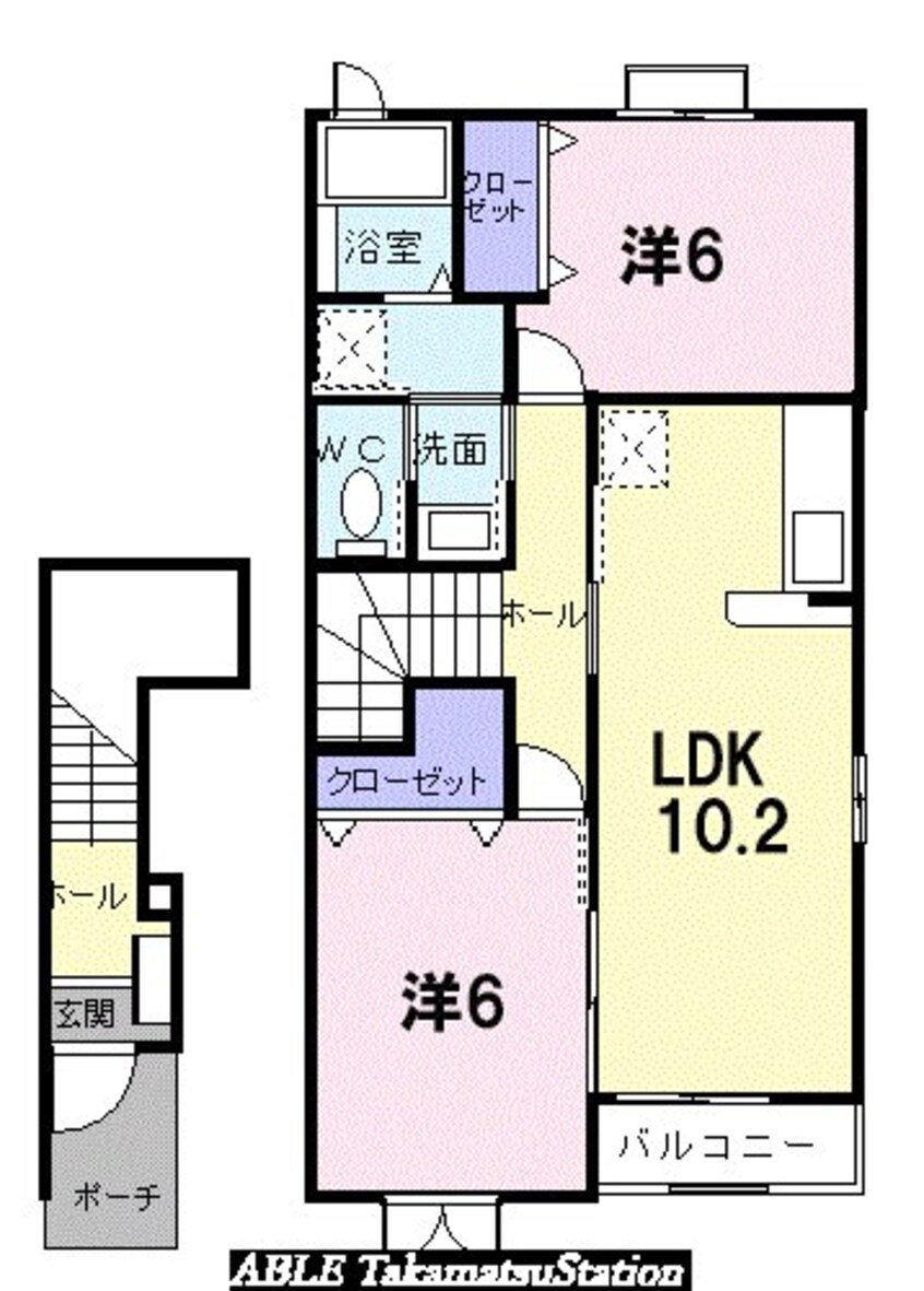 間取図 プリーマ　パラスト　Ｂ