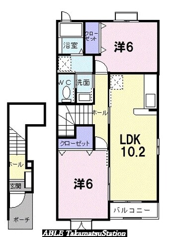 間取図 プリーマ　パラスト　Ｂ