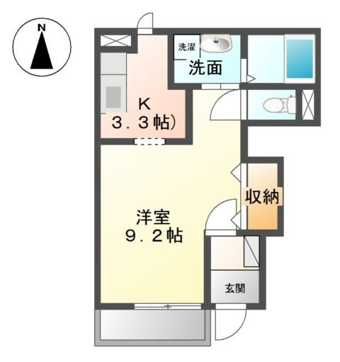 間取り図 ハイブリッド高松Ⅱ