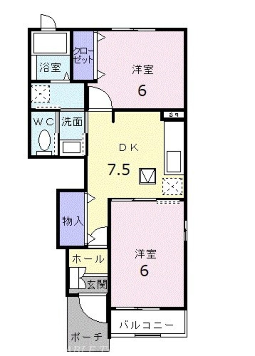 間取図 プリーマ　パラスト　Ｂ