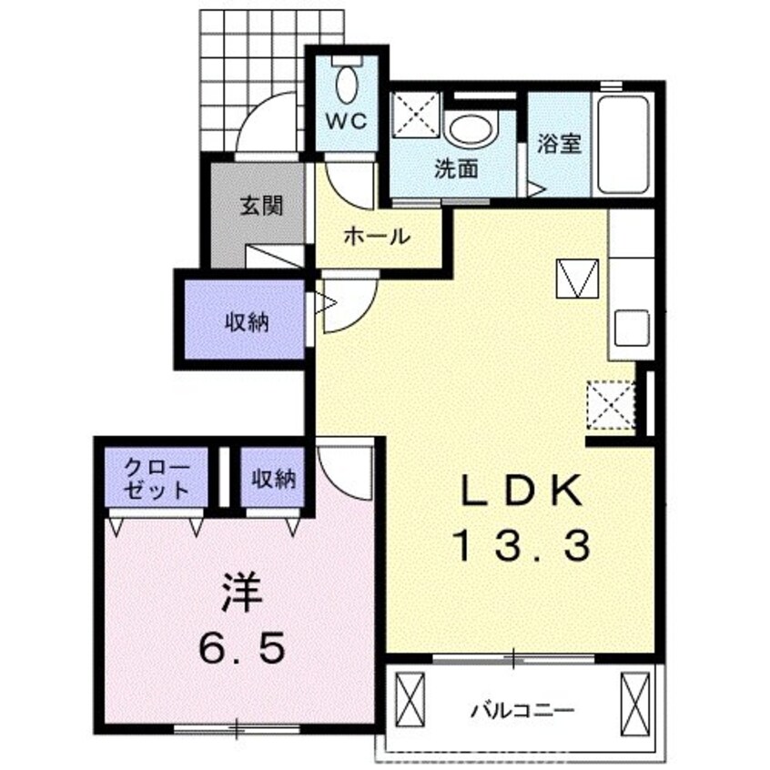 間取図 フレスクーラＡ