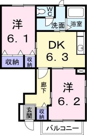 間取図 オーブリーＳ・Ｋ　Ａ