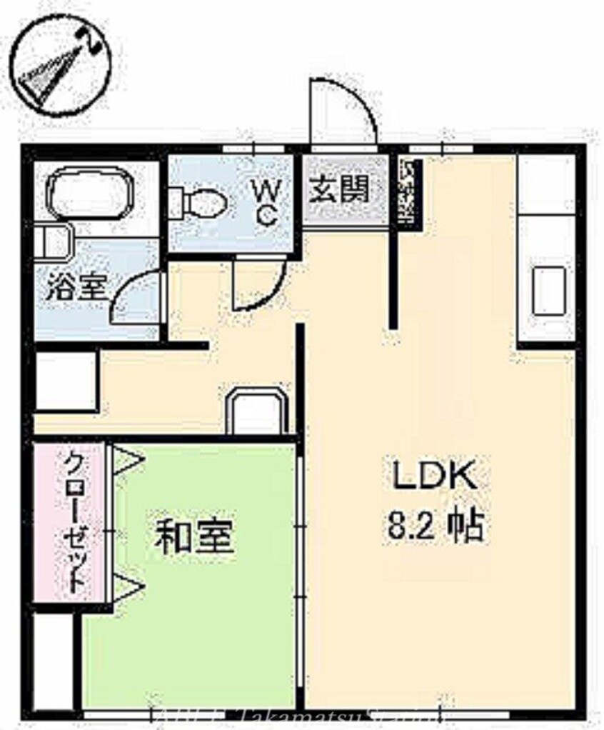 間取図 コーポ筒井