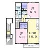 クレセント　コート　Ⅲ 2LDKの間取り