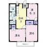 フェリス屋島Ⅱ 3DKの間取り